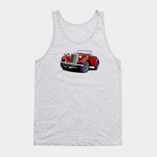 MG T-Type Classic British Sports Car in burgundy Tank Top